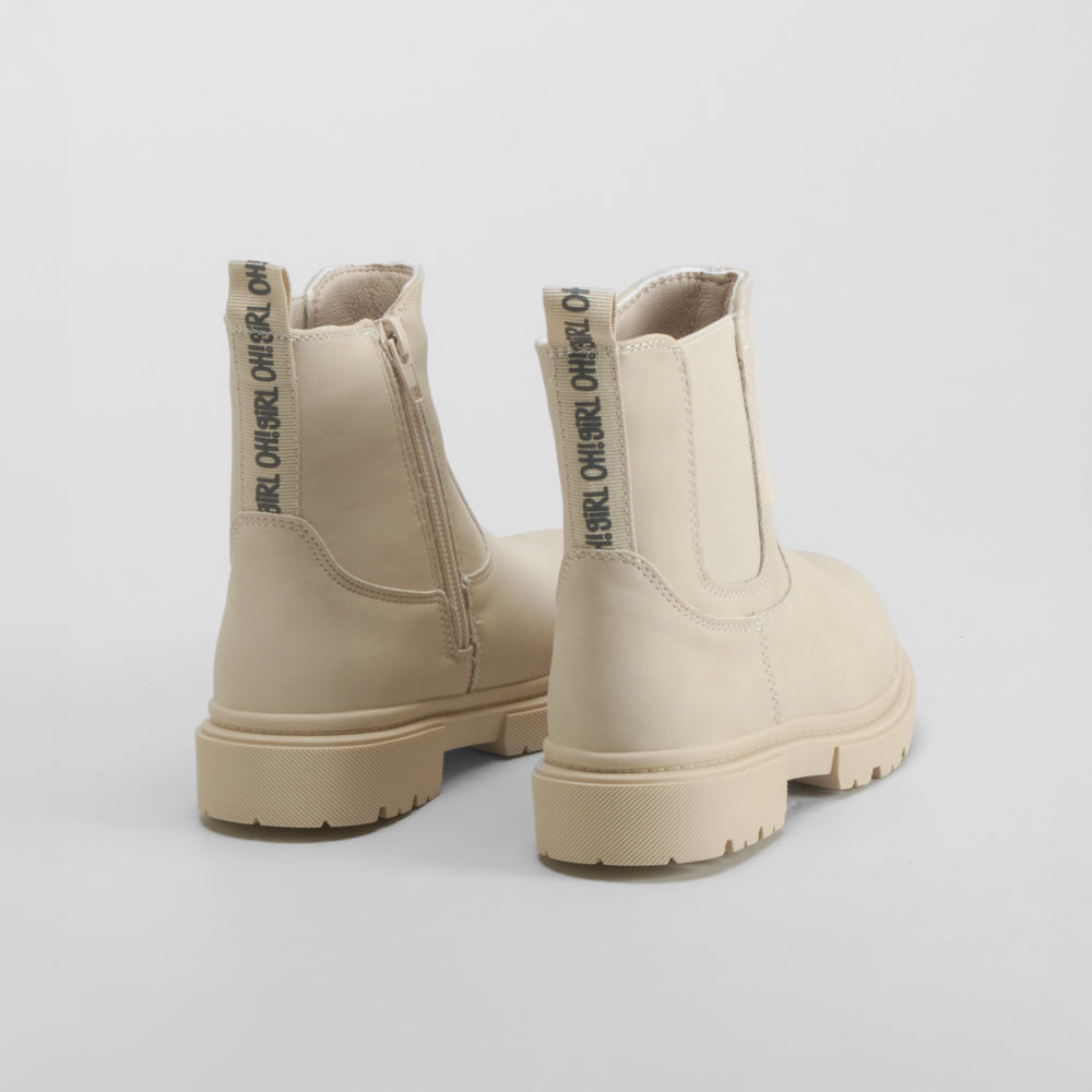 Botín Plano Beige Oh Girl de mujer - foto 4