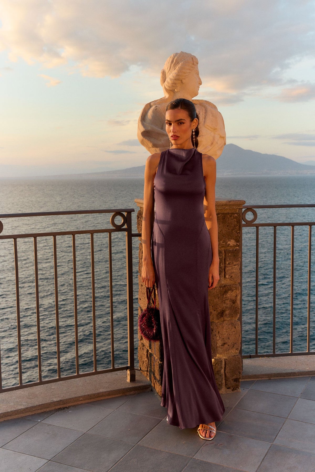 Vestido Bellini Guinda de mujer - foto 9
