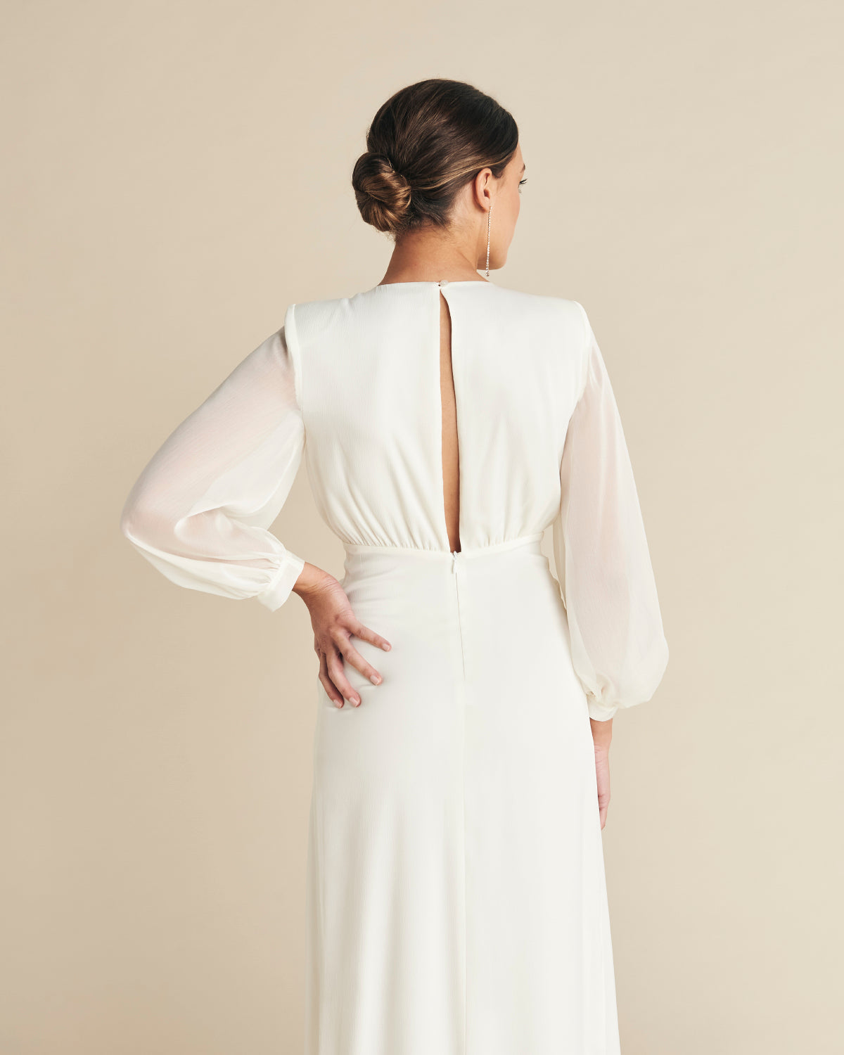 Vestido Idina Marfil de mujer - foto 9