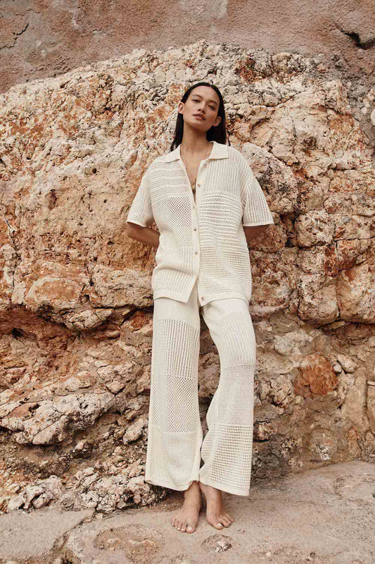Pantalón Dello Crema de mujer - foto 1