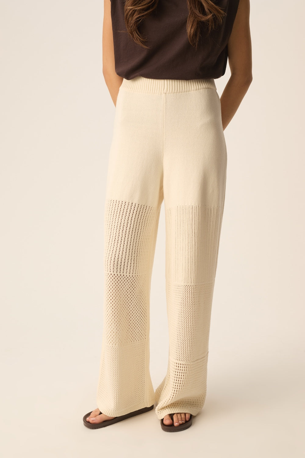Pantalón Dello Crema de mujer - foto 3