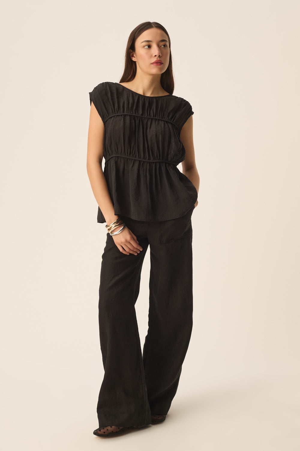 Pantalón Estelle Negro de mujer - foto 7
