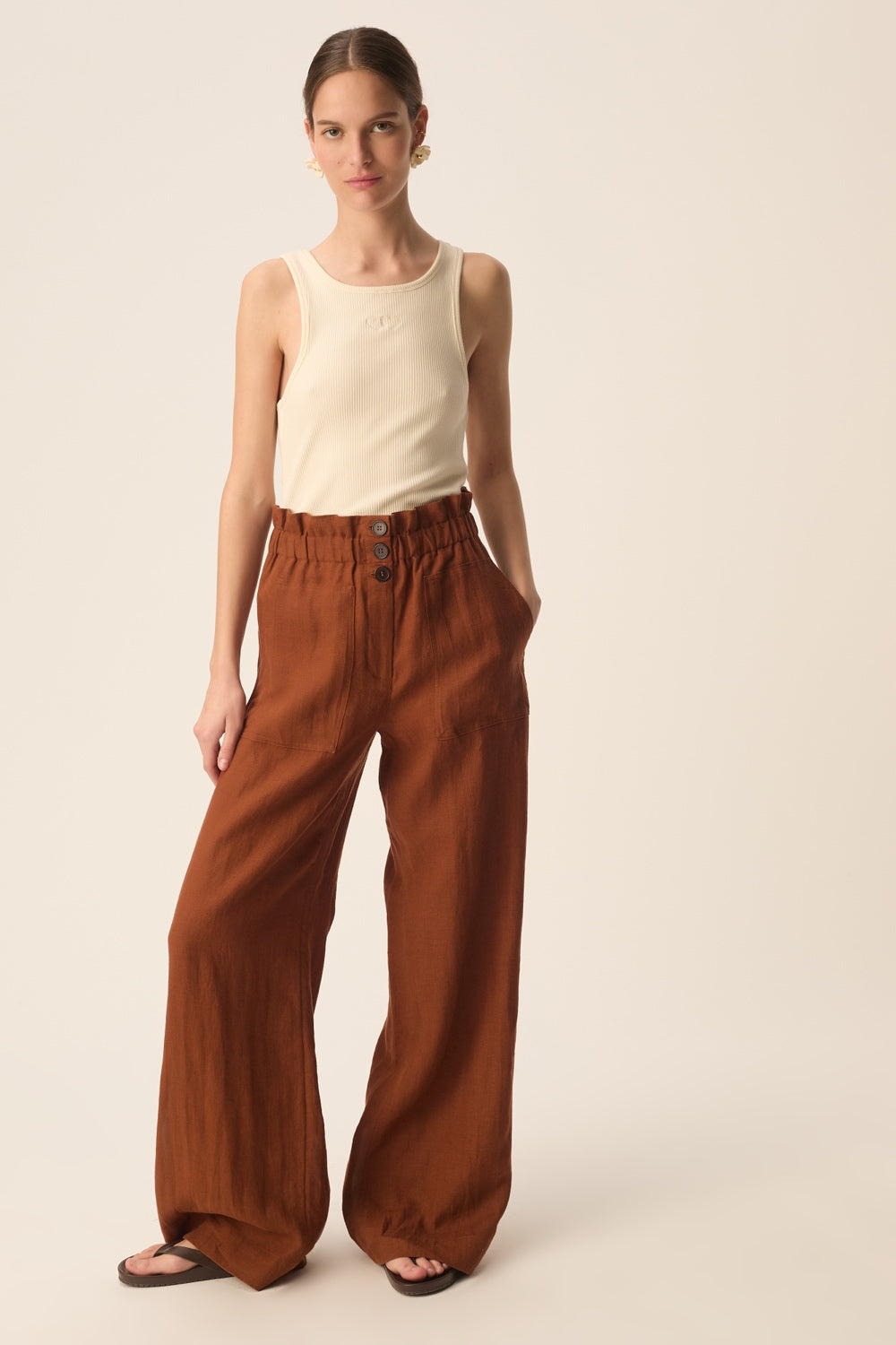 Pantalón Estelle Choco de mujer - foto 3