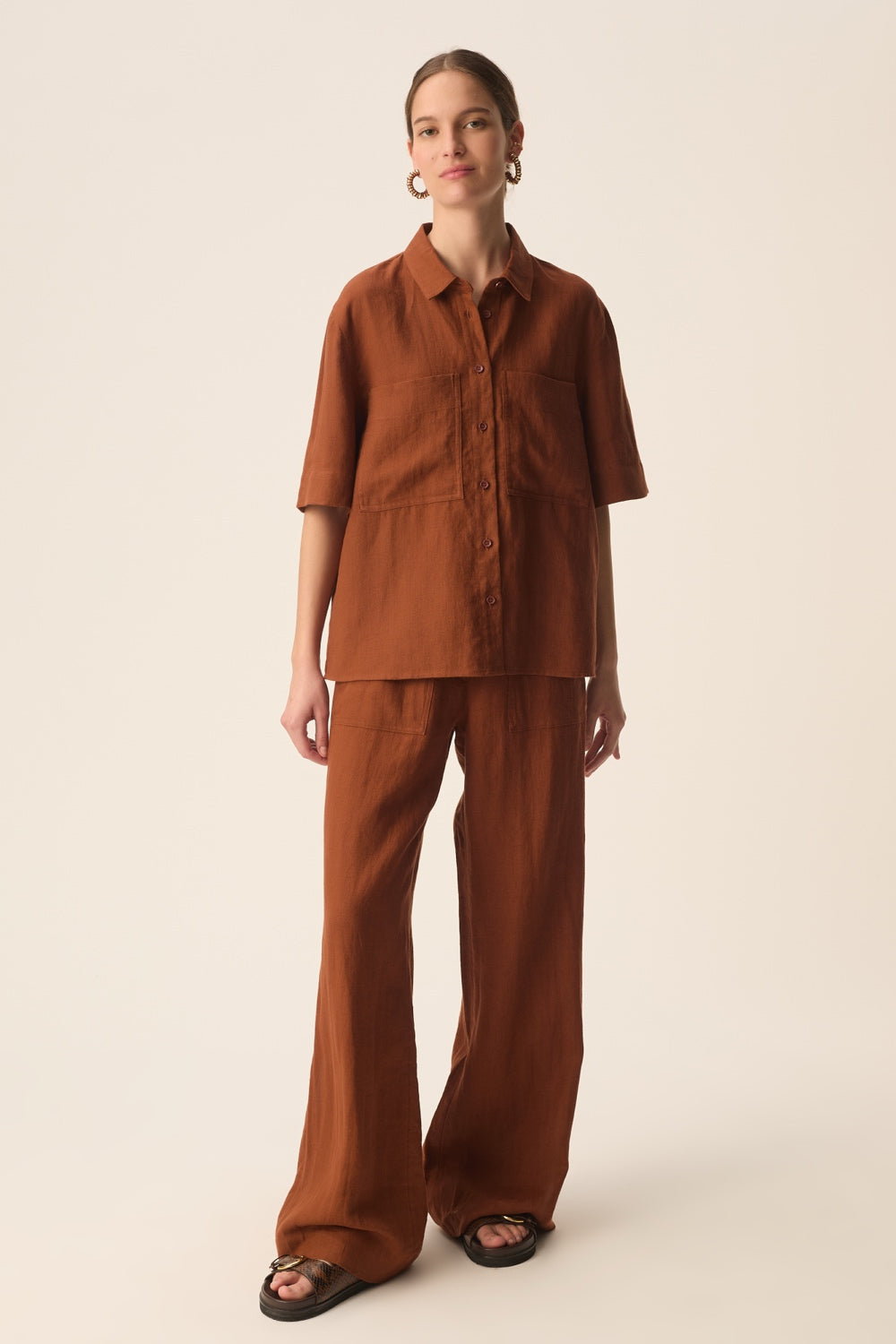 Pantalón Estelle Choco de mujer - foto 8