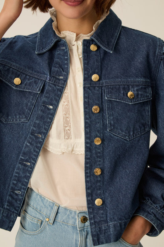 Chaqueta Qara Dark Indigo de mujer - foto 2