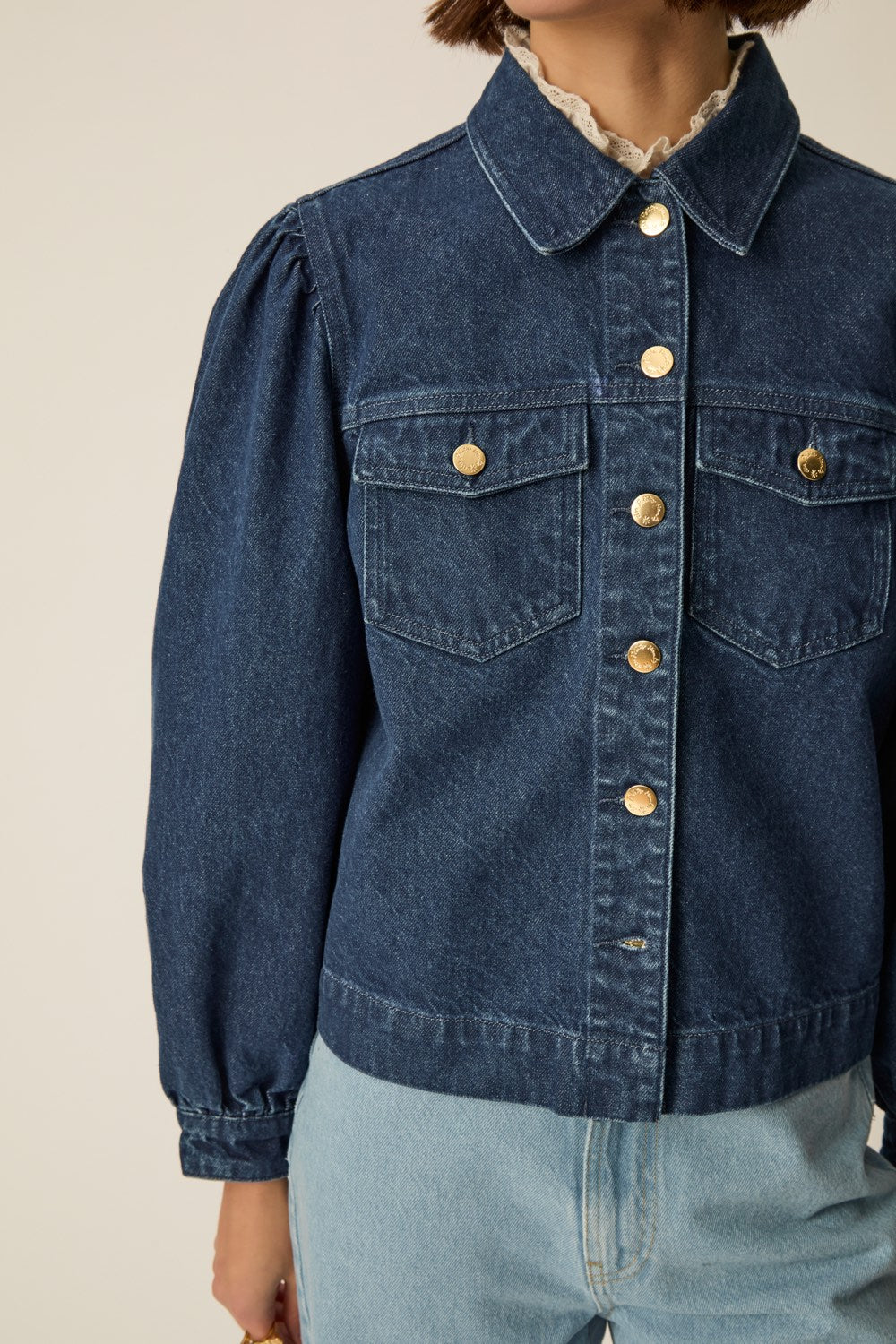 Chaqueta Qara Dark Indigo de mujer - foto 4
