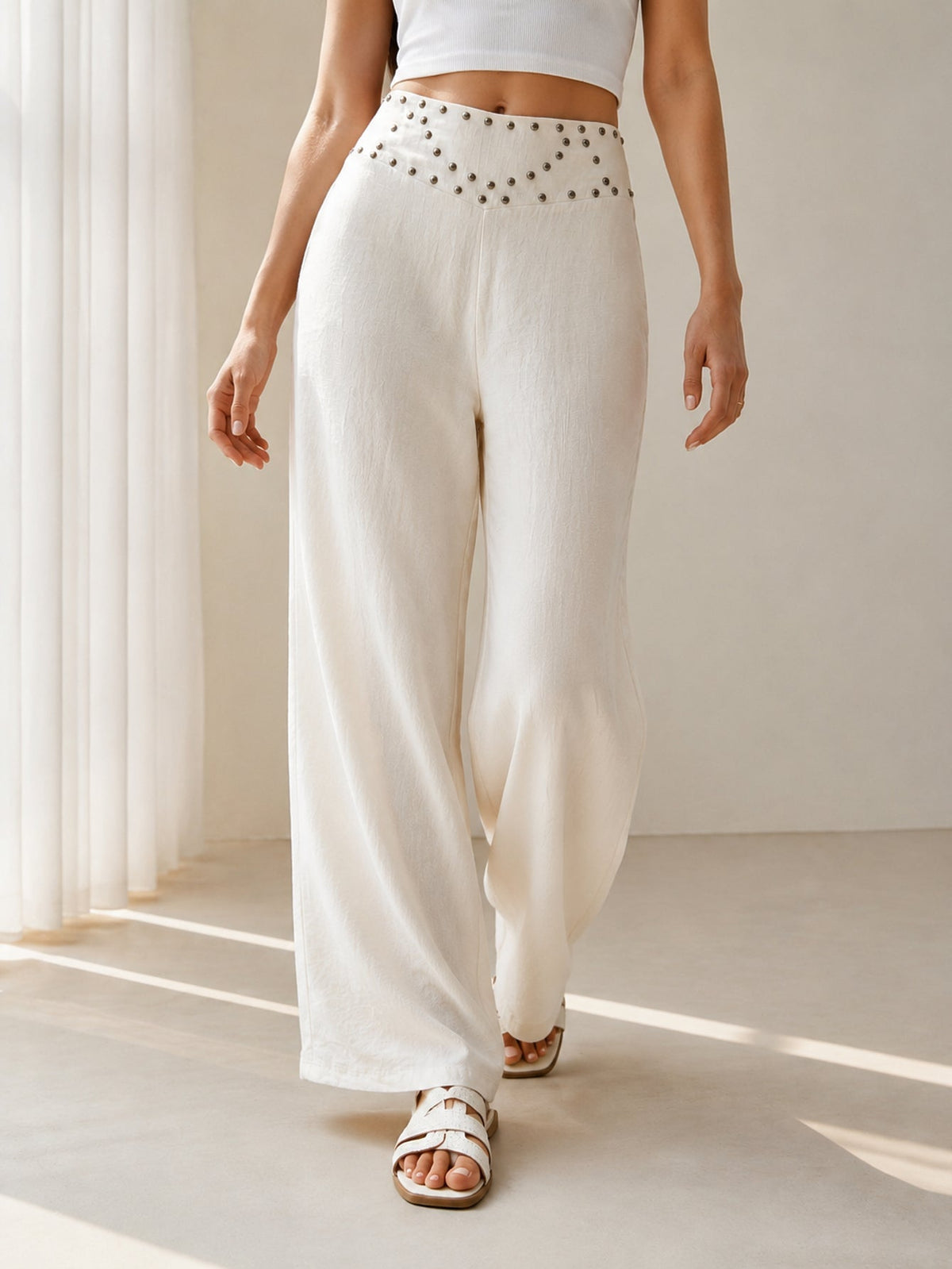 Pantalón Zayelia Teen Tachuelas de mujer - foto 1
