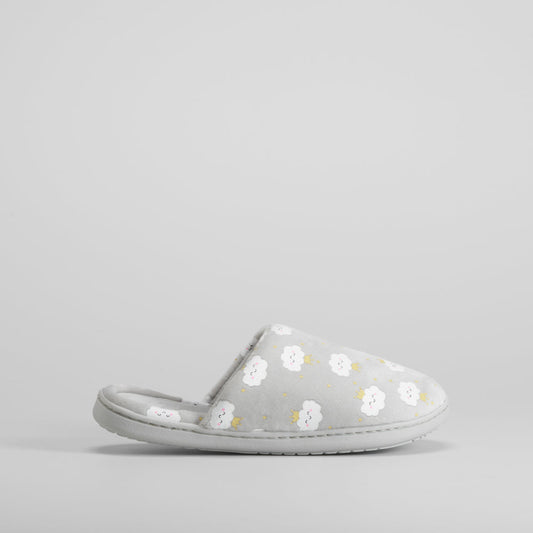 Zapatilla Casa Gris Abierta Estampado Olyne de mujer - foto 1