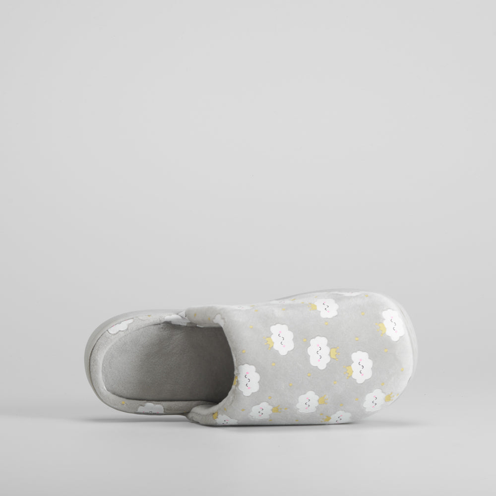 Zapatilla Casa Gris Abierta Estampado Olyne de mujer - foto 2