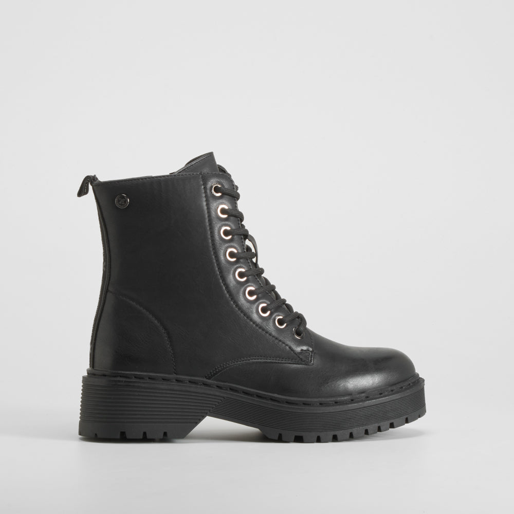 Botín Militar Casual Negro Xti de mujer - foto 1