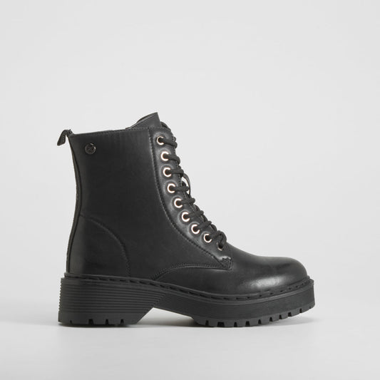 Botín Militar Casual Negro Xti de mujer - foto 1