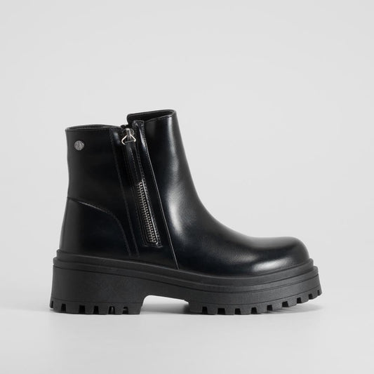 Botín Negro con Cremallera Lateral Nyc de mujer - foto 1