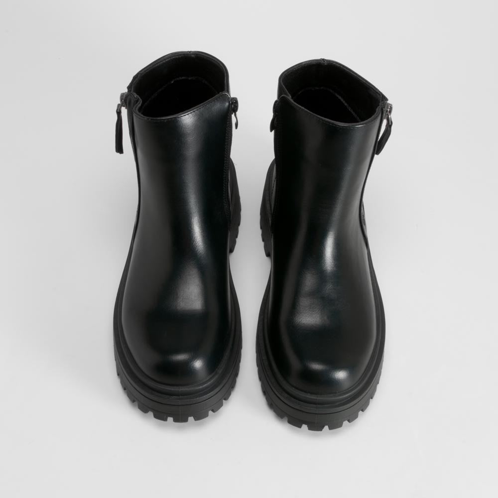 Botín Negro con Cremallera Lateral Nyc de mujer - foto 2