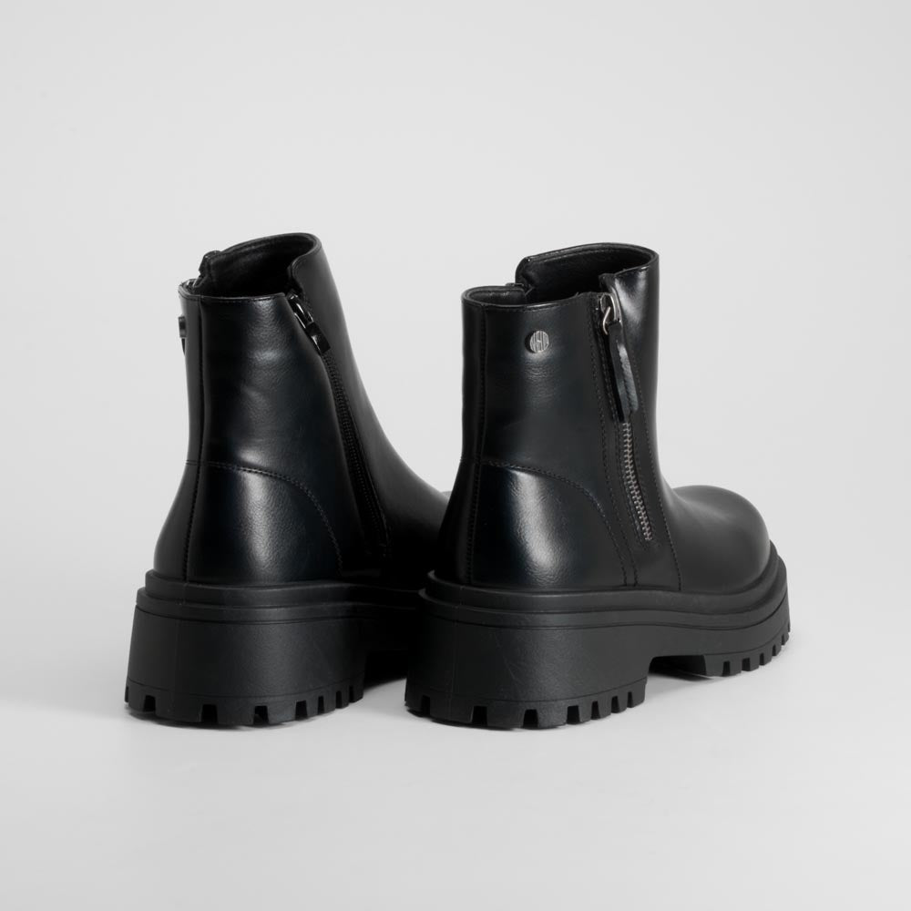 Botín Negro con Cremallera Lateral Nyc de mujer - foto 4