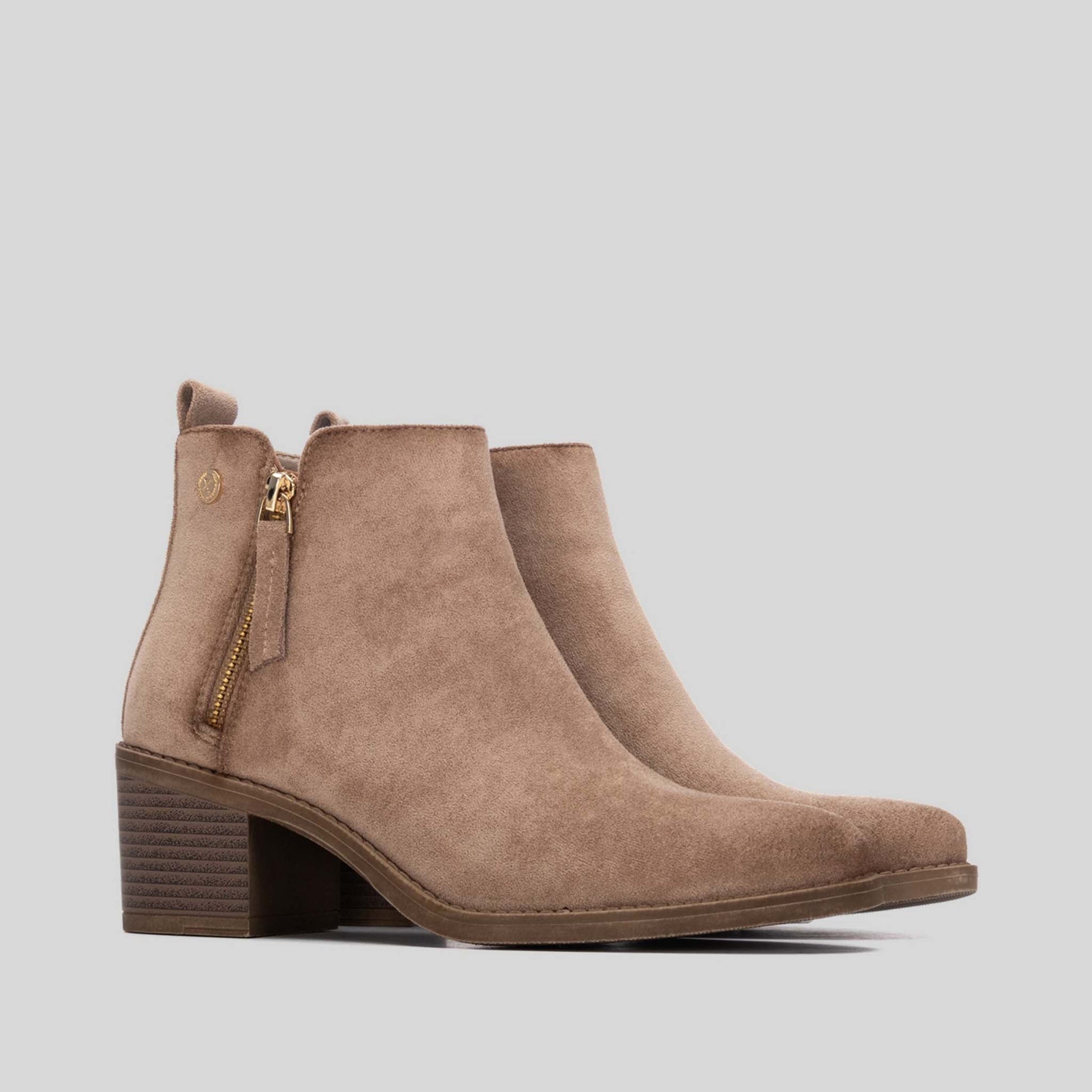 Botín Tacón Beige Xti de mujer - foto 3