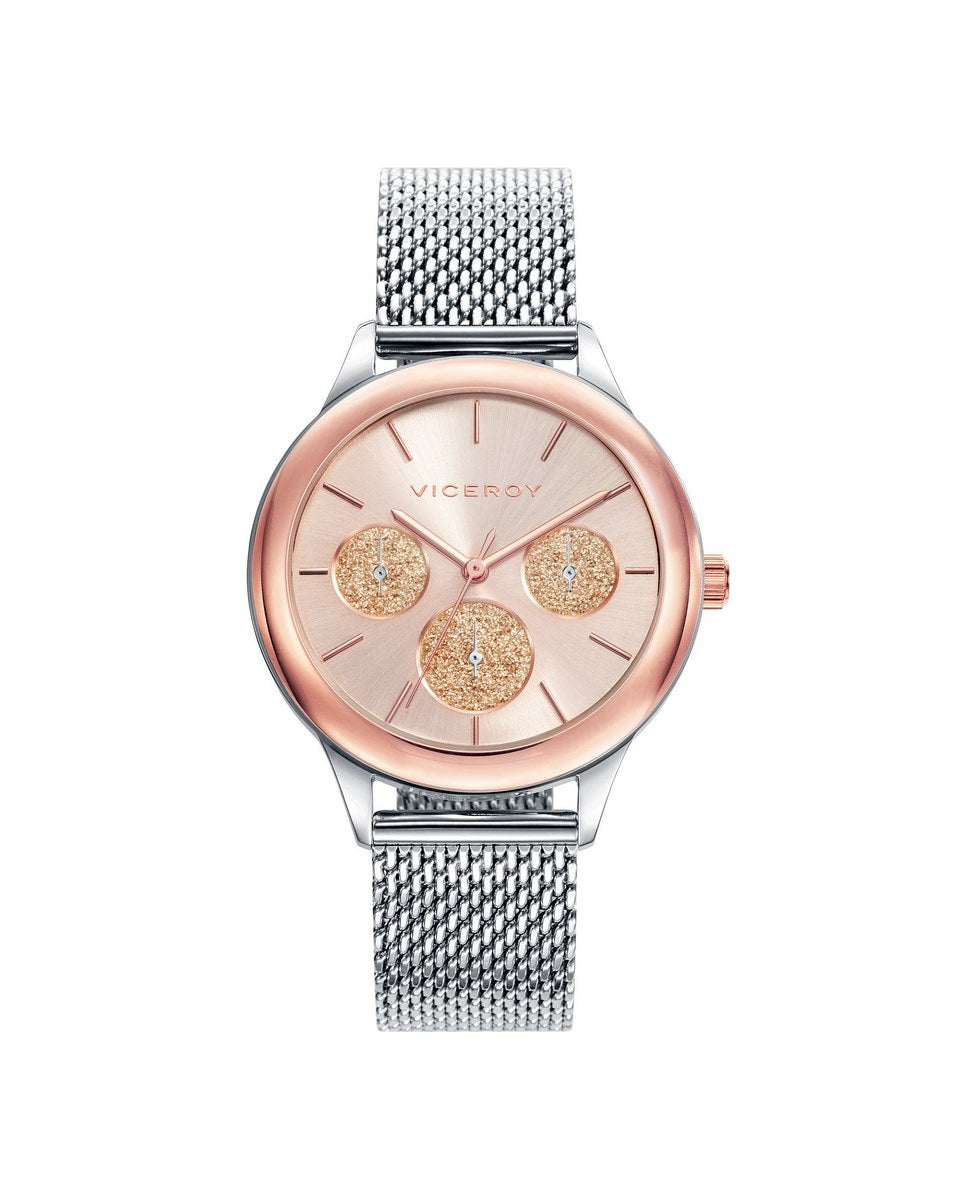 Reloj de Mujer Chic Multifunción de Acero con Ip Rosa de mujer - foto 1
