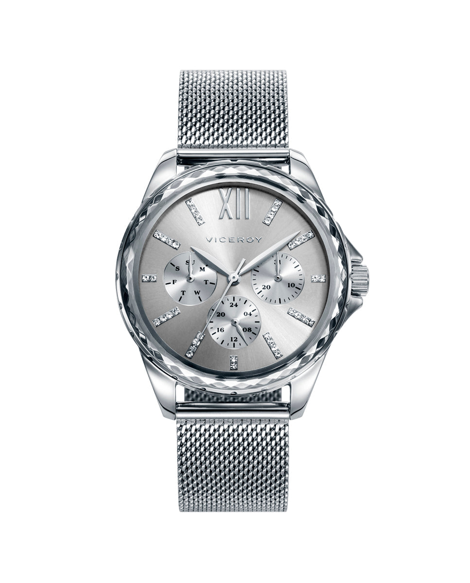 Reloj de Mujer Chic Multifunción de Acero y Malla Milanesa de mujer - foto 1