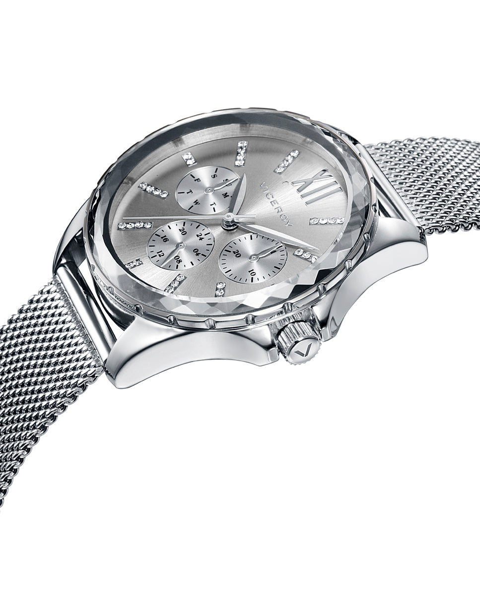Reloj de Mujer Chic Multifunción de Acero y Malla Milanesa de mujer - foto 3