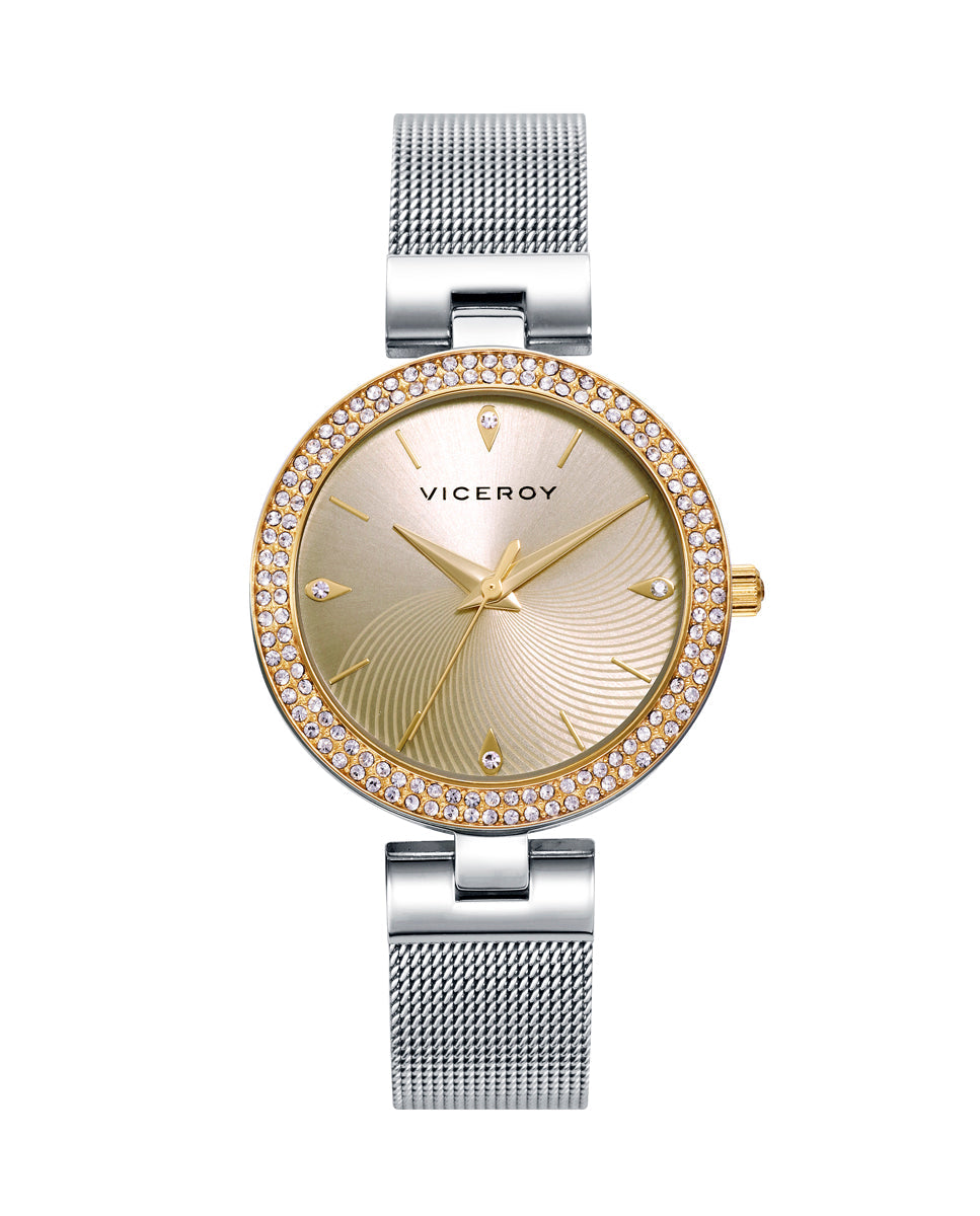 Reloj de Mujer Chic con Caja y Malla Milanesa de Acero de mujer - foto 1