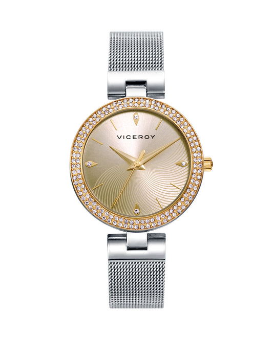 Reloj de Mujer Chic con Caja y Malla Milanesa de Acero de mujer - foto 1