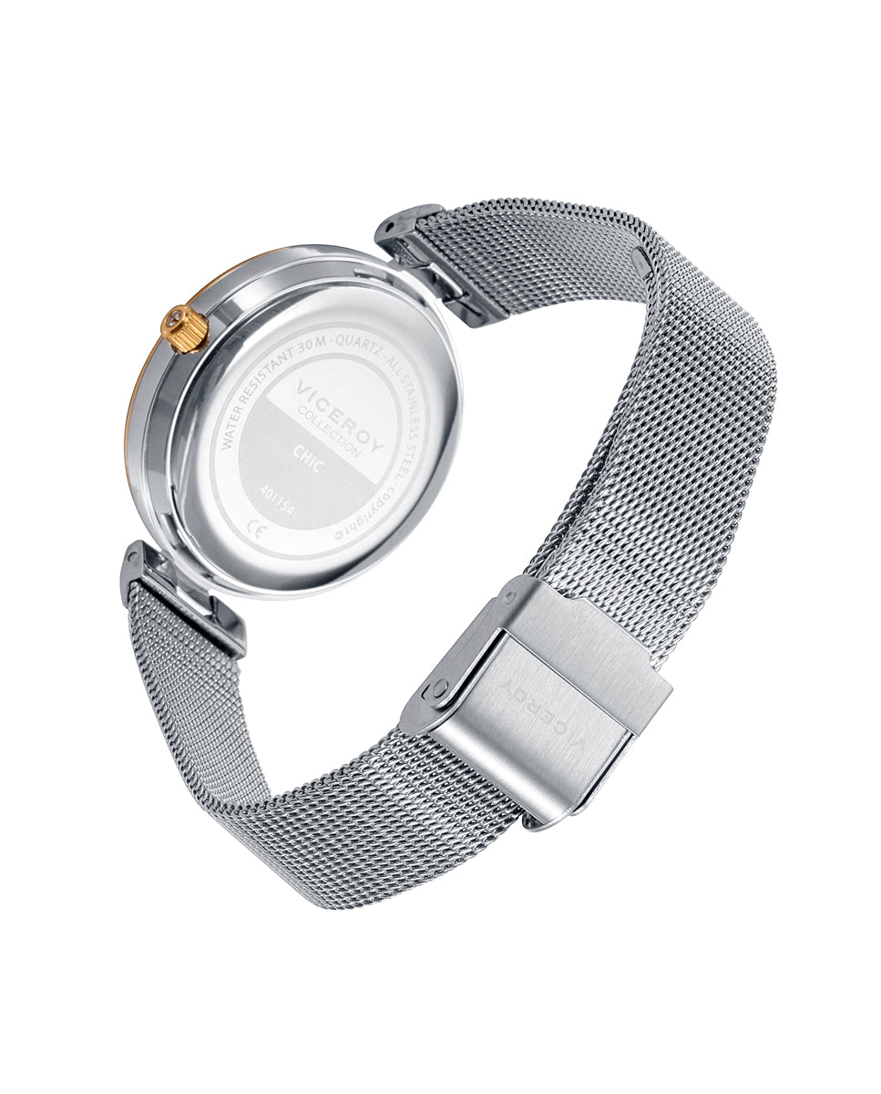 Reloj de Mujer Chic con Caja y Malla Milanesa de Acero de mujer - foto 2