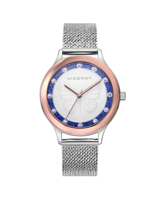 Reloj de Mujer Kiss de Acero con Esfera Blancabisel Interior Glitter con Circonitas de mujer - foto 1