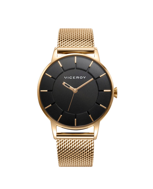 Reloj de Mujer Kiss Tres Agujas Acero Ip Dorado con Malla Milanesa de mujer - foto 1