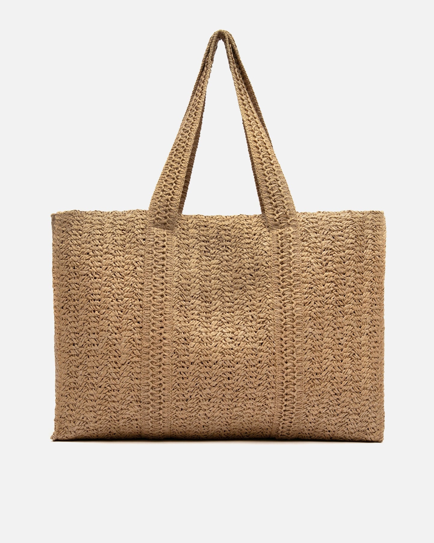Cuadri Bolso Shopper Grande Efecto Rafia de mujer - foto 4