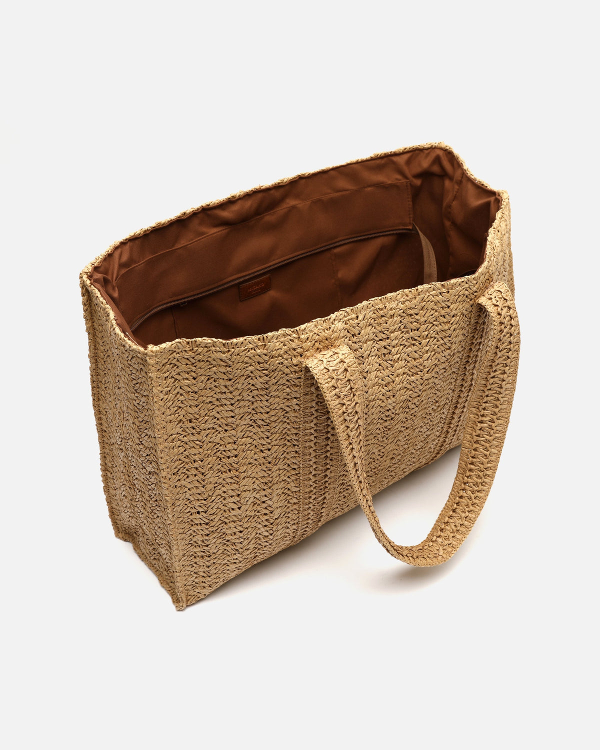 Cuadri Bolso Shopper Grande Efecto Rafia de mujer - foto 11