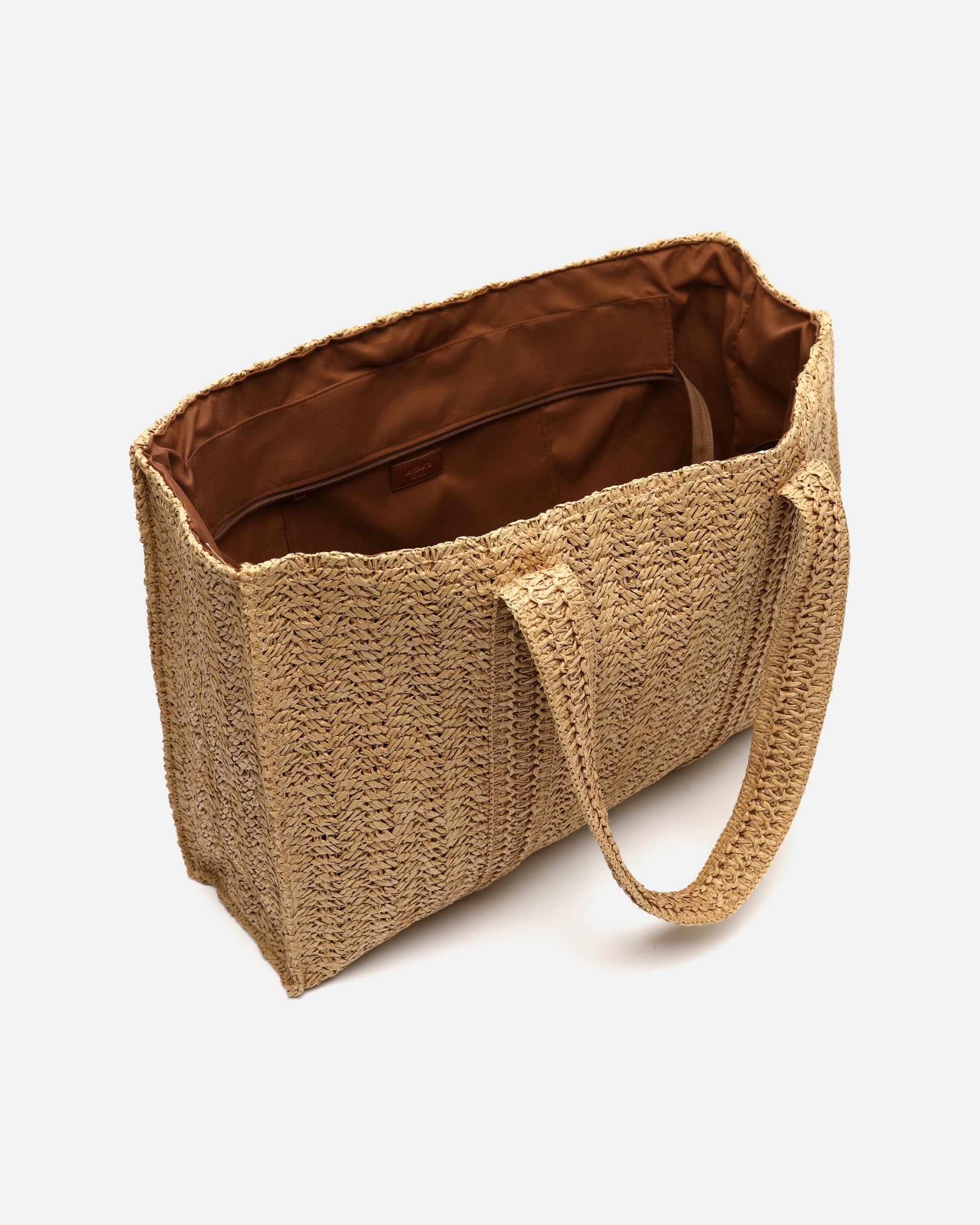 Cuadri Bolso Shopper Grande Efecto Rafia de mujer - foto 11