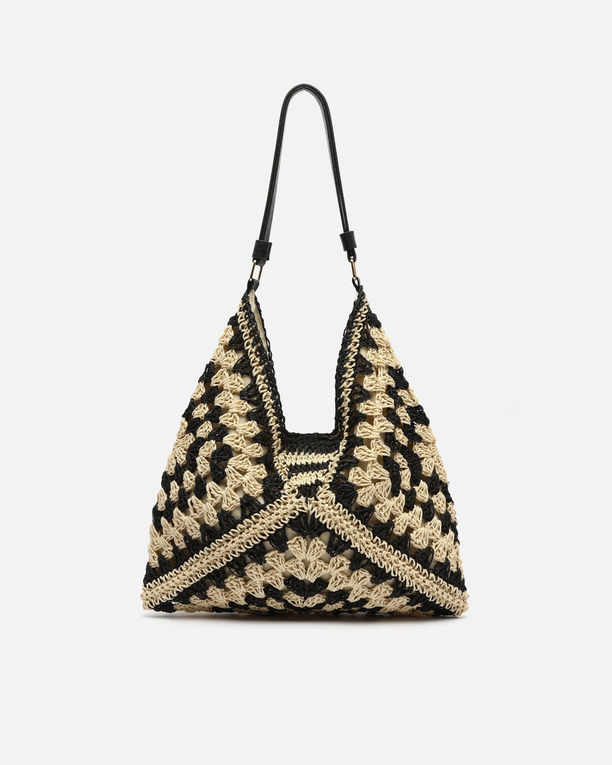 Ushu Bolso Hobo Efecto Rafia con Estampado de mujer - foto 2