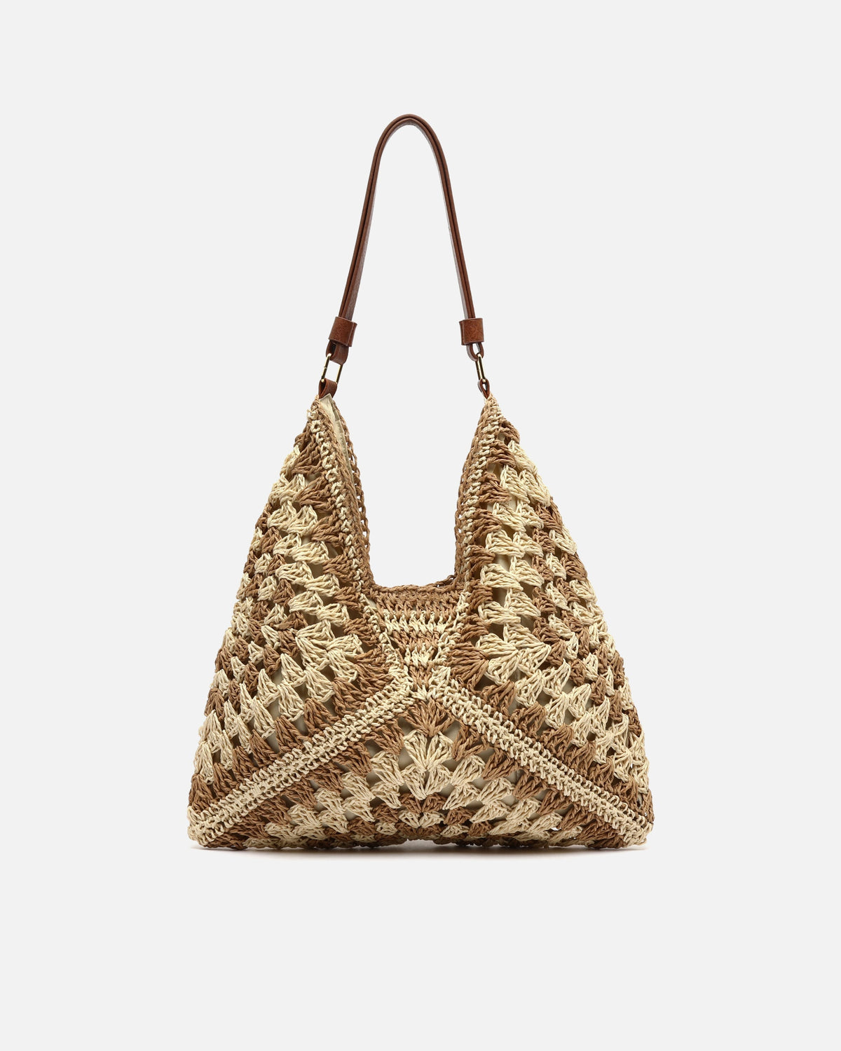 Ushu Bolso Hobo Efecto Rafia con Estampado de mujer - foto 10