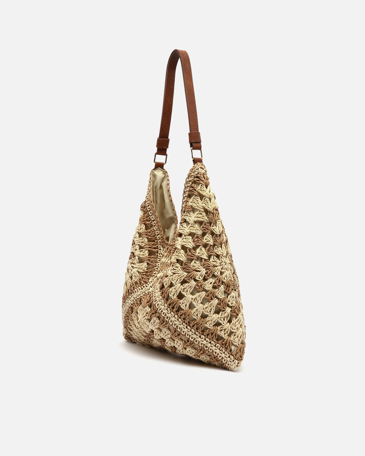 Ushu Bolso Hobo Efecto Rafia con Estampado de mujer - foto 11