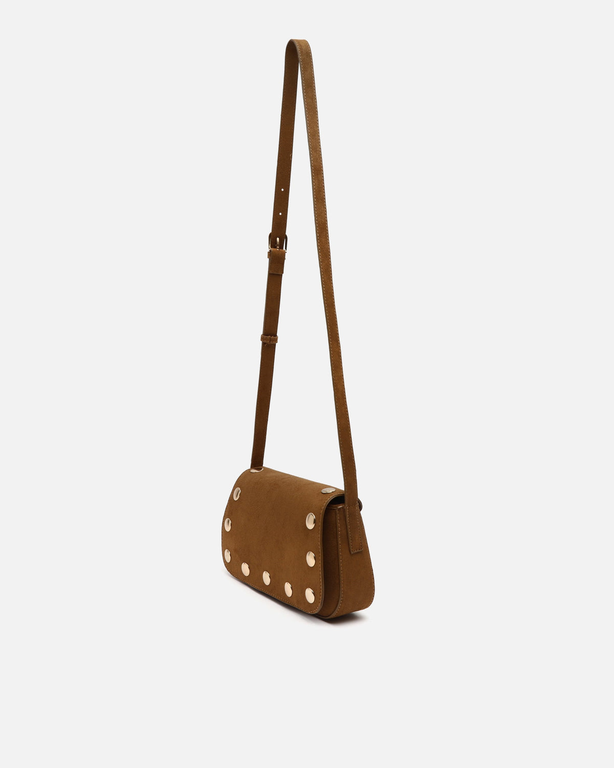 Nemu Bolso Bandolera Pequeño Efecto Ante con Detalles Metálicos Grandes de mujer - foto 2