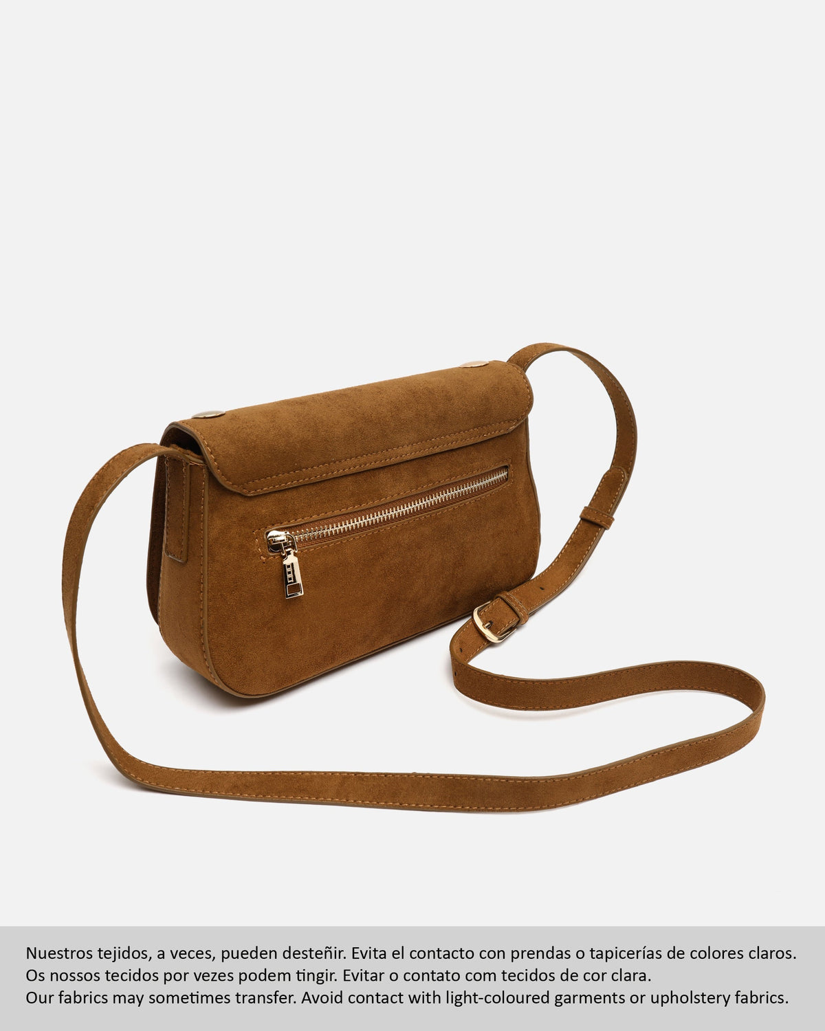 Nemu Bolso Bandolera Pequeño Efecto Ante con Detalles Metálicos Grandes de mujer - foto 4