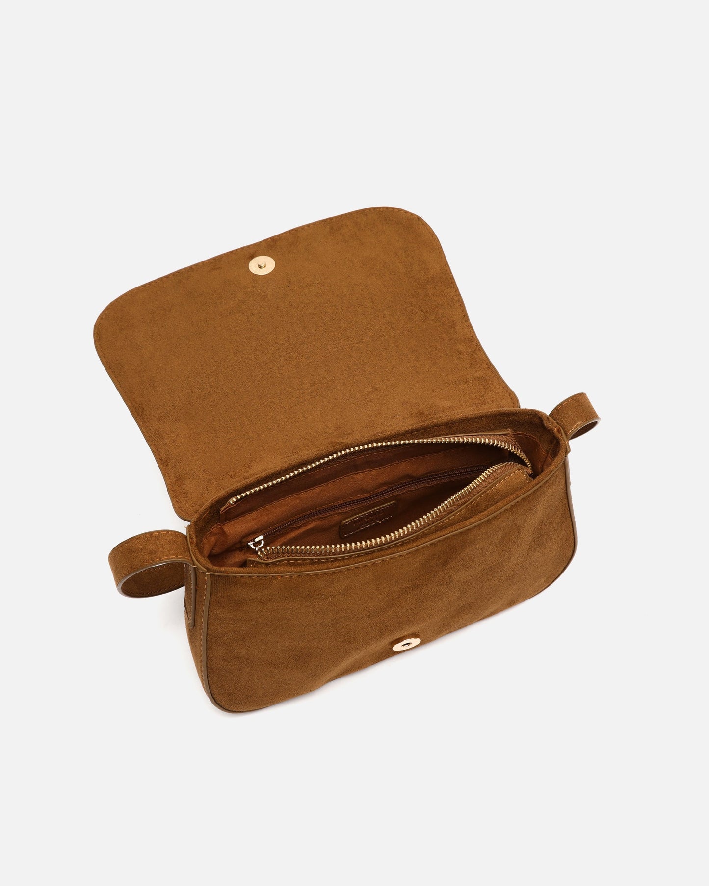 Nemu Bolso Bandolera Pequeño Efecto Ante con Detalles Metálicos Grandes de mujer - foto 5