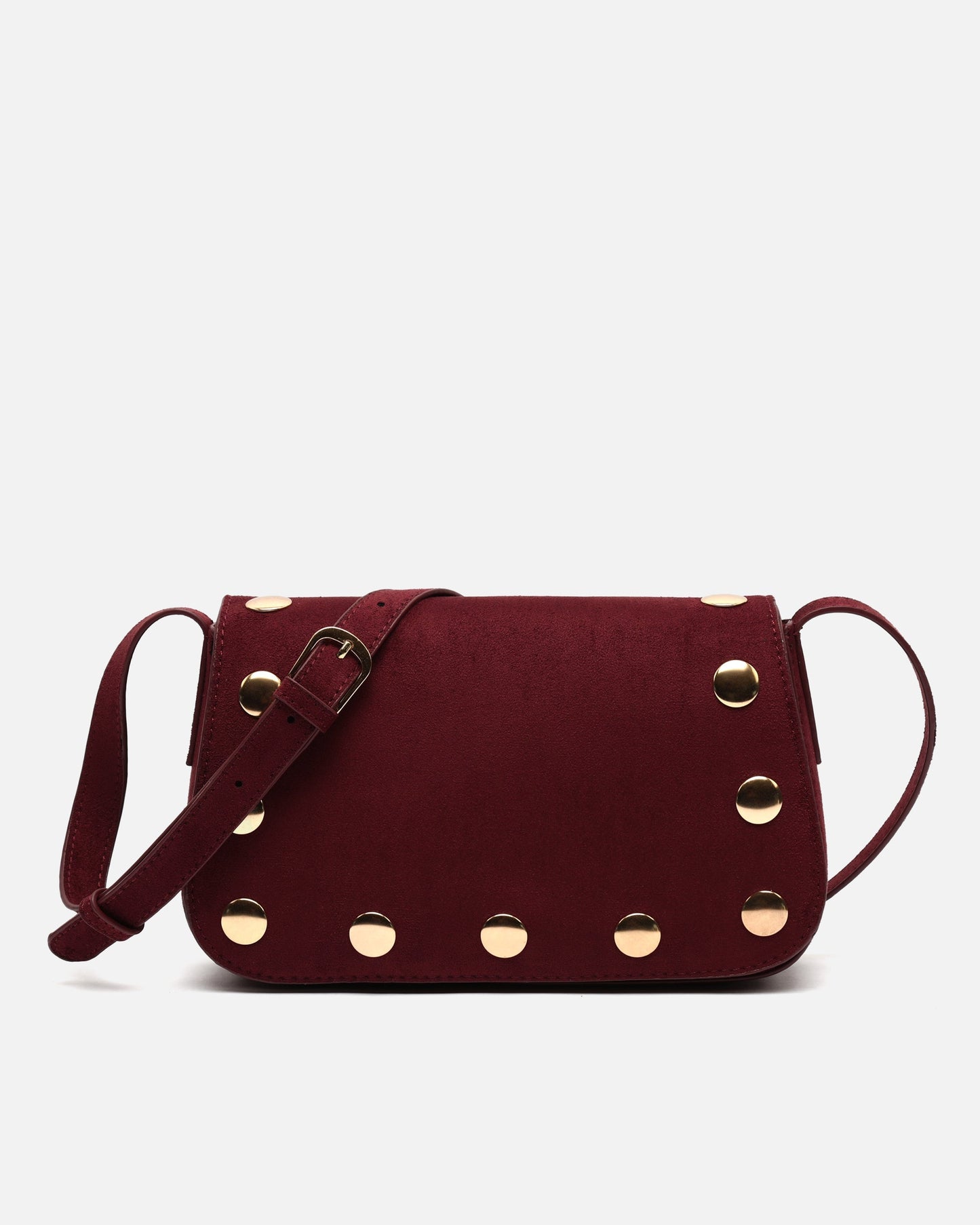 Nemu Bolso Bandolera Pequeño Efecto Ante con Detalles Metálicos Grandes de mujer - foto 11