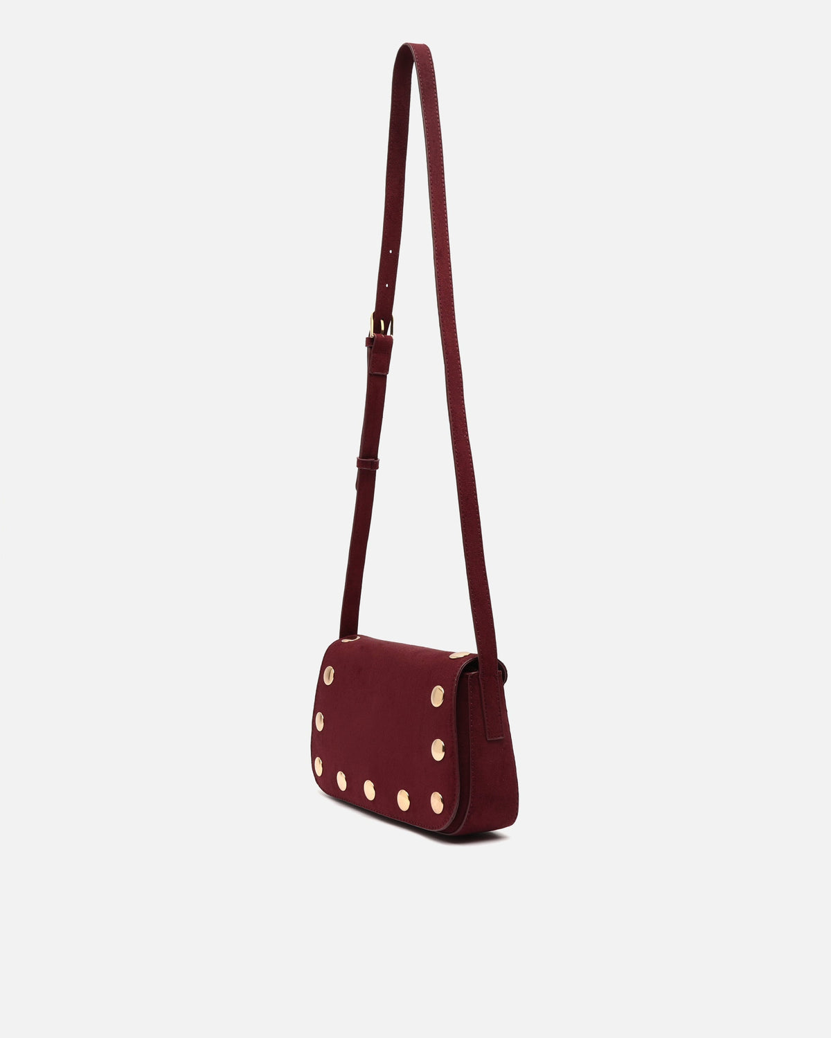 Nemu Bolso Bandolera Pequeño Efecto Ante con Detalles Metálicos Grandes de mujer - foto 12
