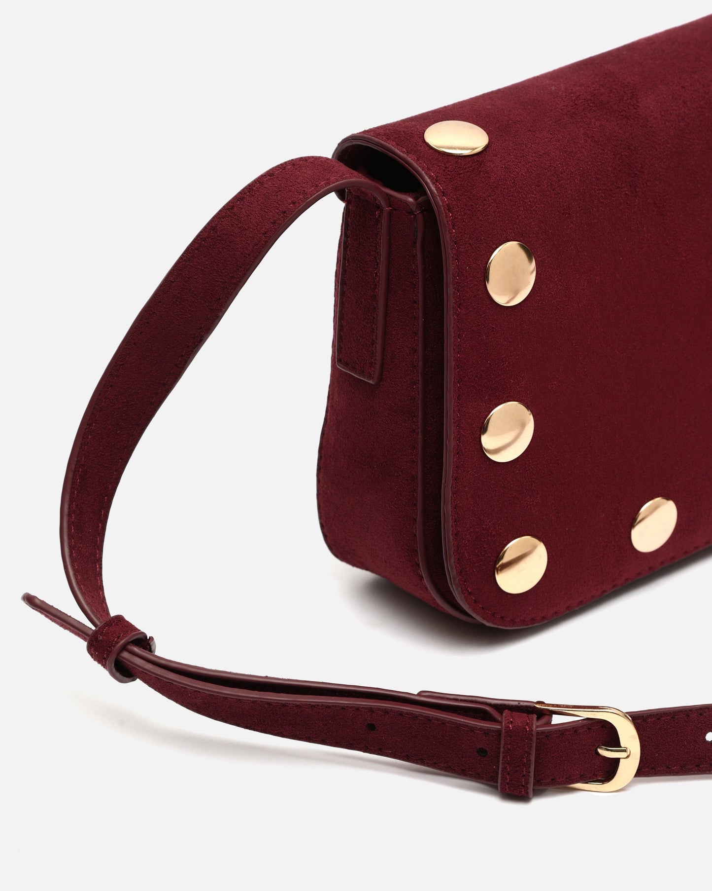 Nemu Bolso Bandolera Pequeño Efecto Ante con Detalles Metálicos Grandes de mujer - foto 13