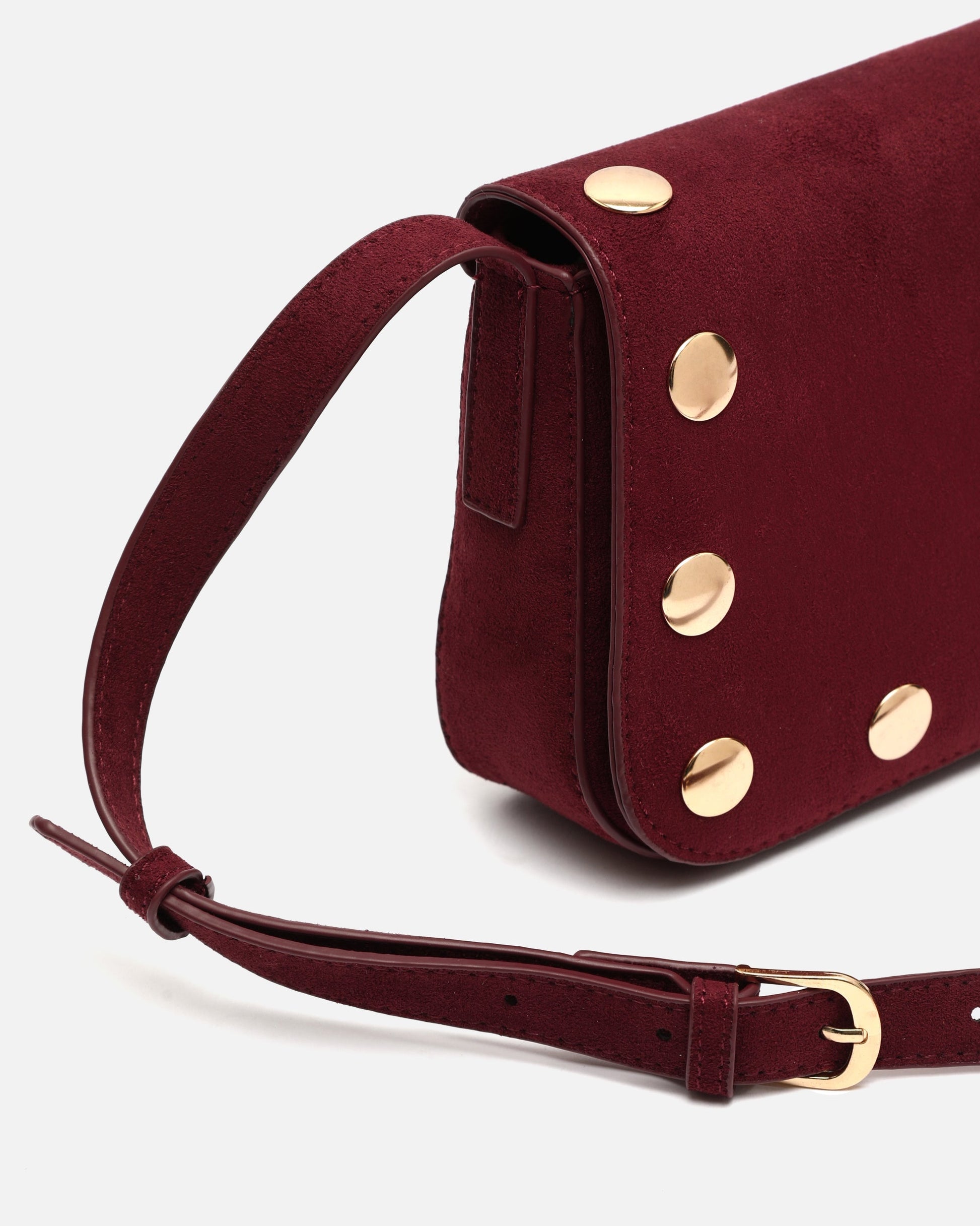 Nemu Bolso Bandolera Pequeño Efecto Ante con Detalles Metálicos Grandes de mujer - foto 13