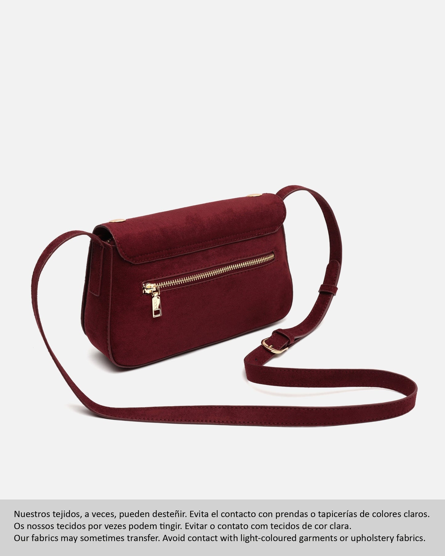 Nemu Bolso Bandolera Pequeño Efecto Ante con Detalles Metálicos Grandes de mujer - foto 14