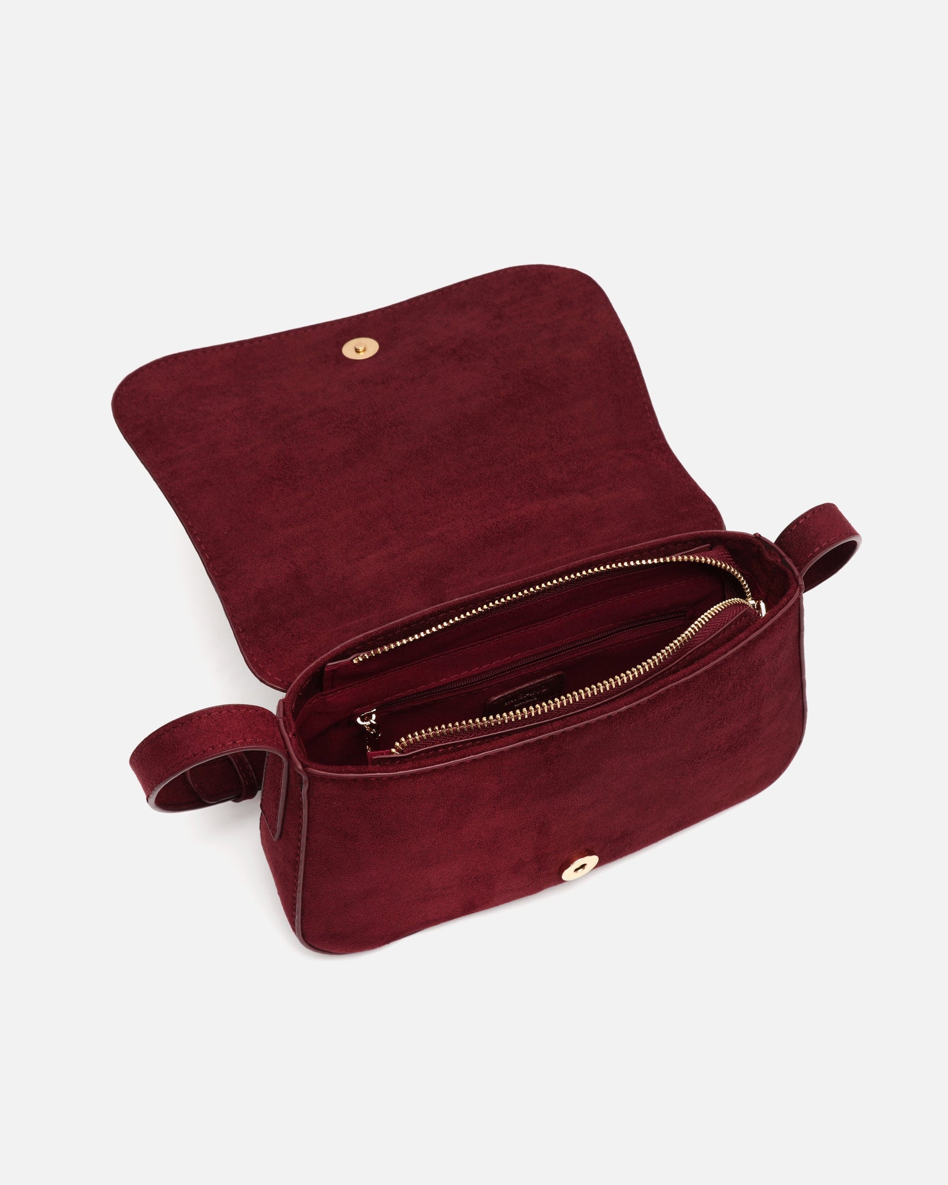 Nemu Bolso Bandolera Pequeño Efecto Ante con Detalles Metálicos Grandes de mujer - foto 15