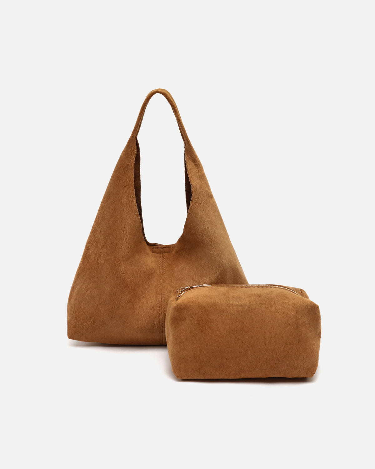 Pologito-1 Bolso Hobo de Mano Mini Efecto Ante con Neceser de mujer - foto 3
