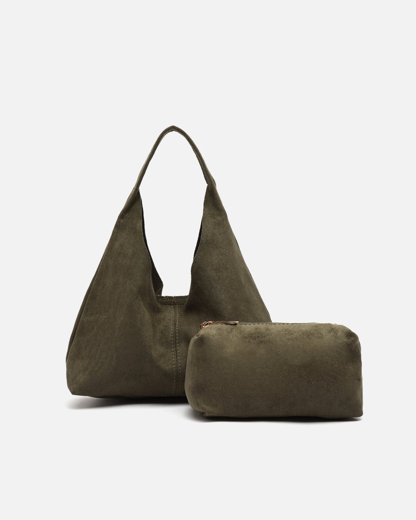 Pologito-1 Bolso Hobo de Mano Mini Efecto Ante con Neceser de mujer - foto 13