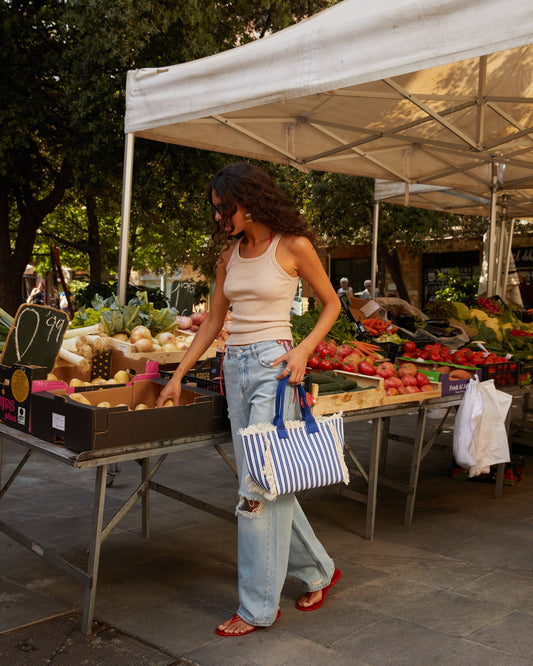 Barte Bolso Shopper Estampado de Rayas de mujer - foto 1
