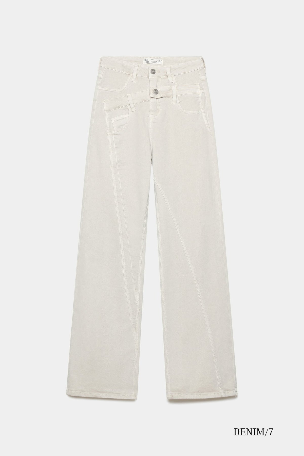 Jeans Zayelia Miss Urban de mujer, corte recto largo, botones asimétricos - imagen 3
