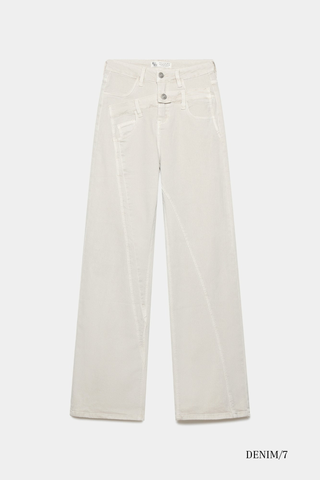 Jeans Zayelia Miss Urban de mujer, corte recto largo, botones asimétricos - imagen 3