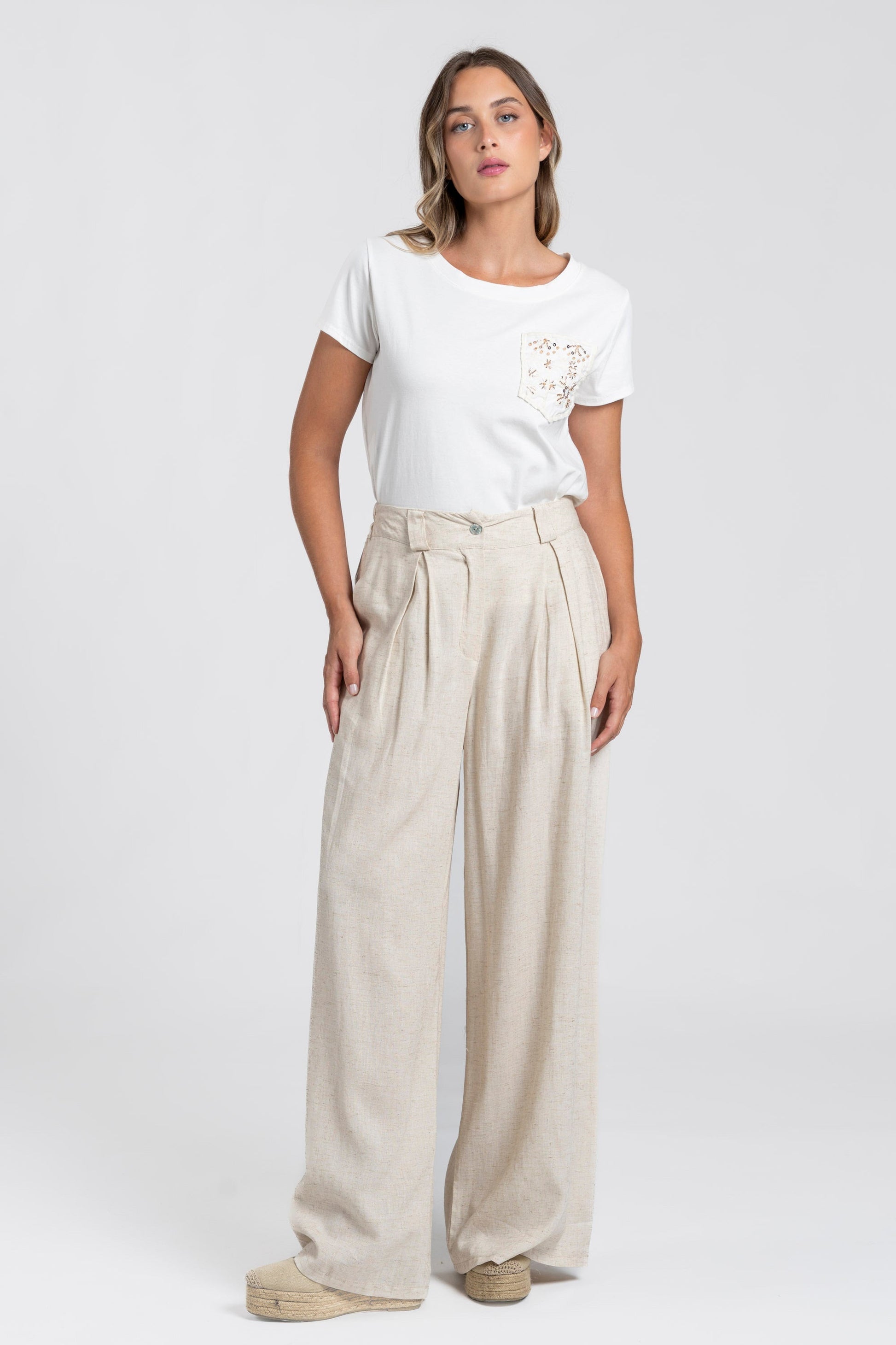 Pantalón Zayelia Lino de mujer - foto 1
