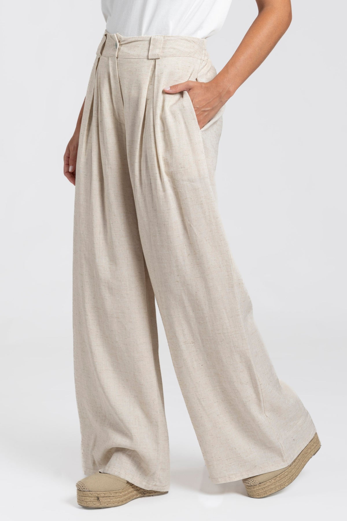 Pantalón Zayelia Lino de mujer - foto 2
