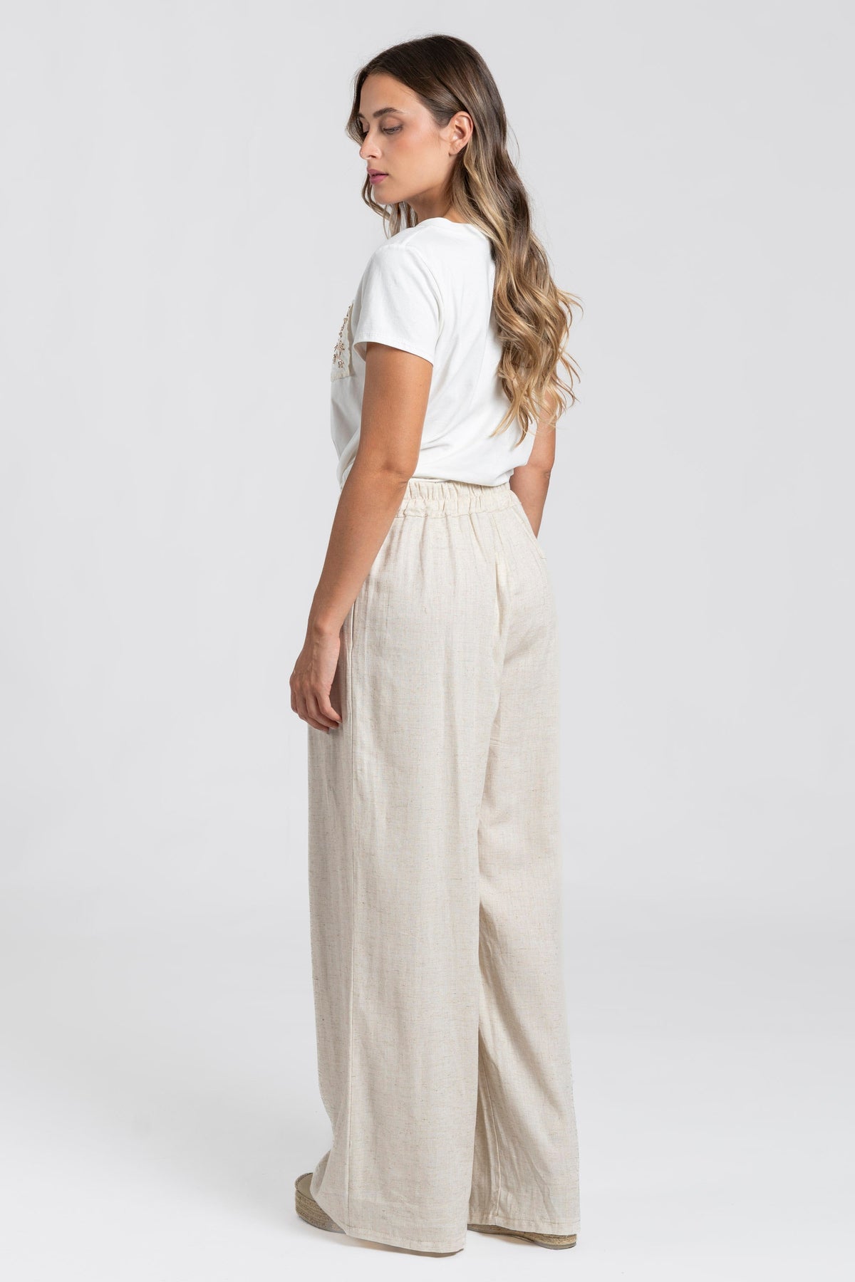 Pantalón Zayelia Lino de mujer - foto 3